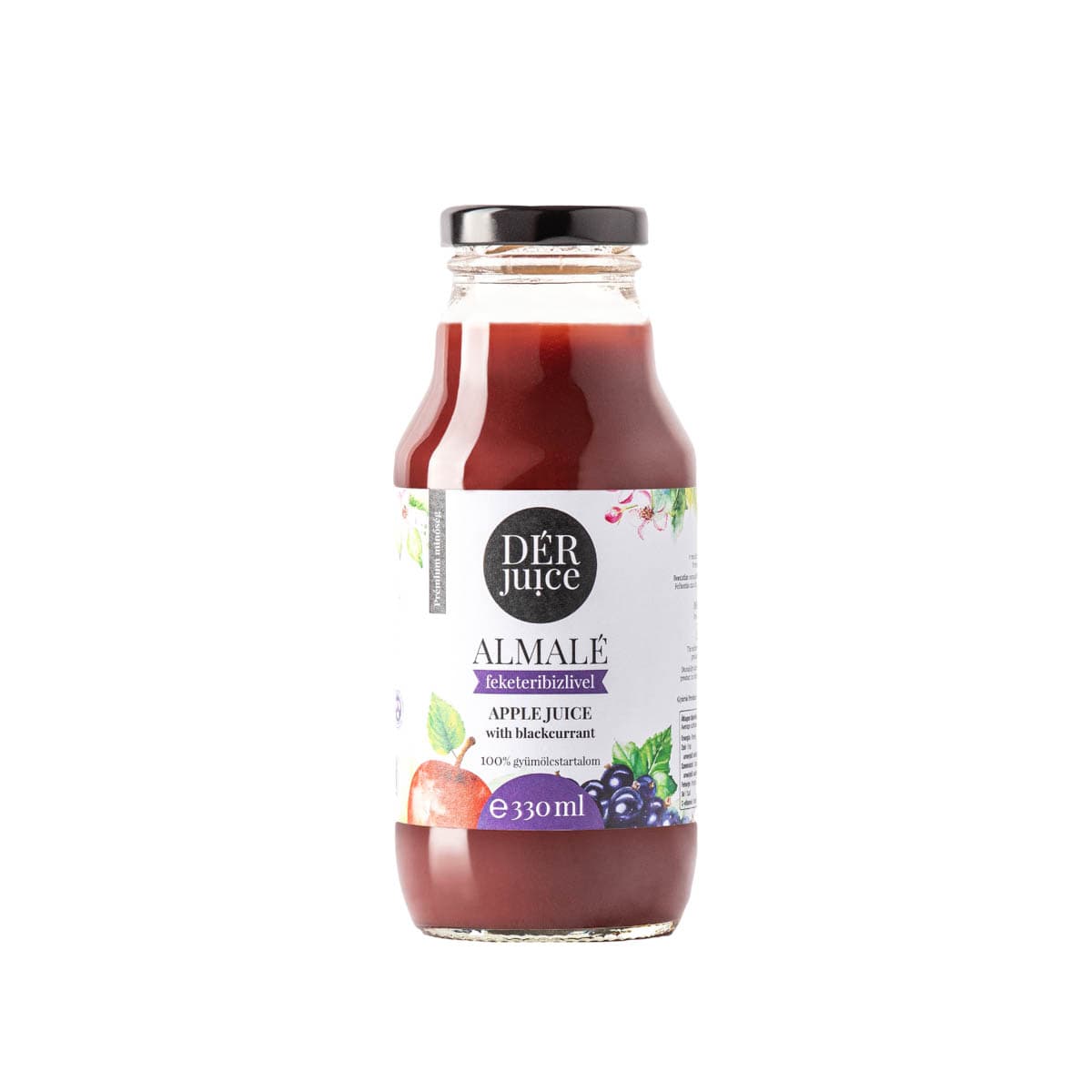 DÉR Juice almalé feketeribizlivel - 330 ml-es kiszerelés