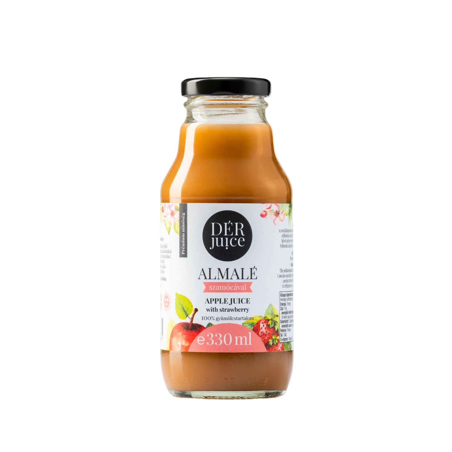 DÉR Juice almalé szamócával- 300 ml kiszerelés