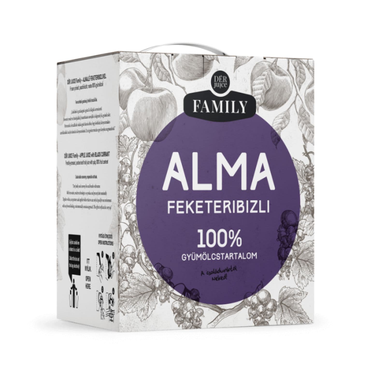 DÉR Juice Family almalé feketeribizlivel - 3l