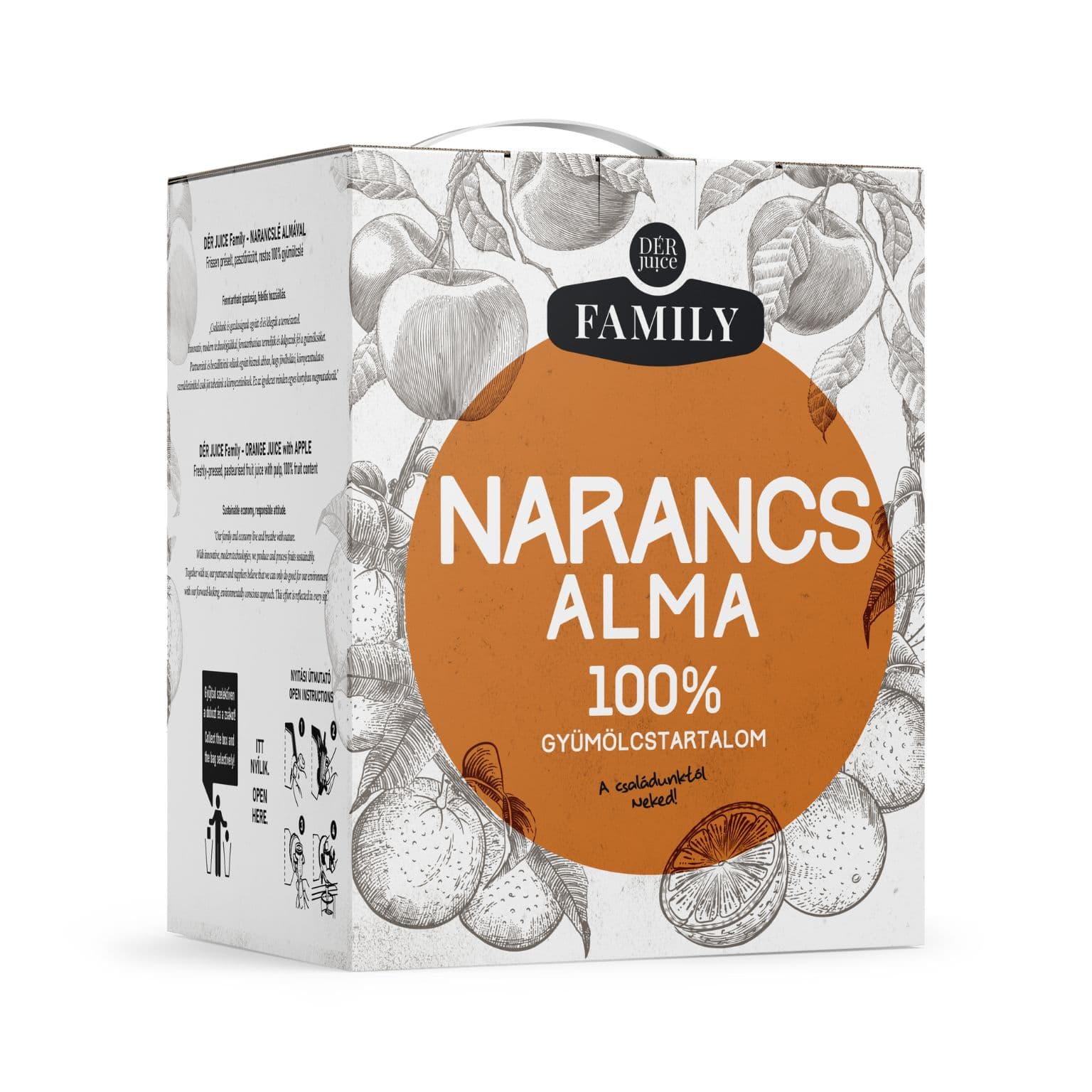 DÉR Juice Family narancslé almával - 3 liter