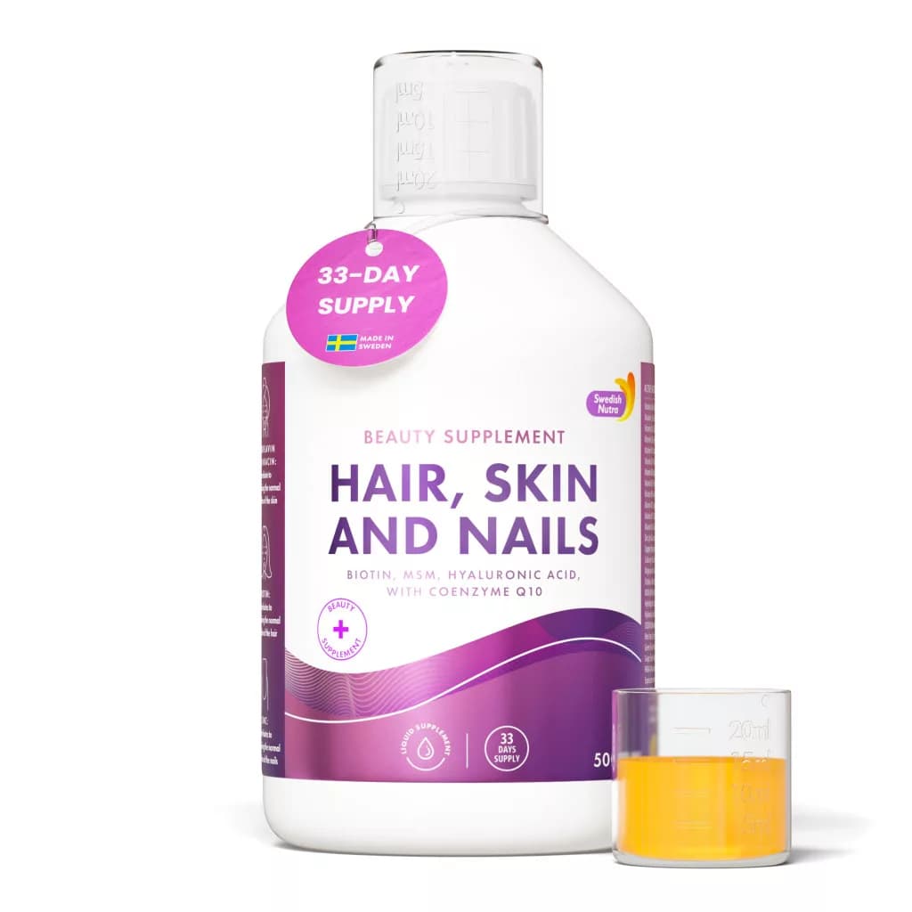 Swedish Nutra HAJ, bőr és köröm folyékony vitamin kollagénnel 500ml